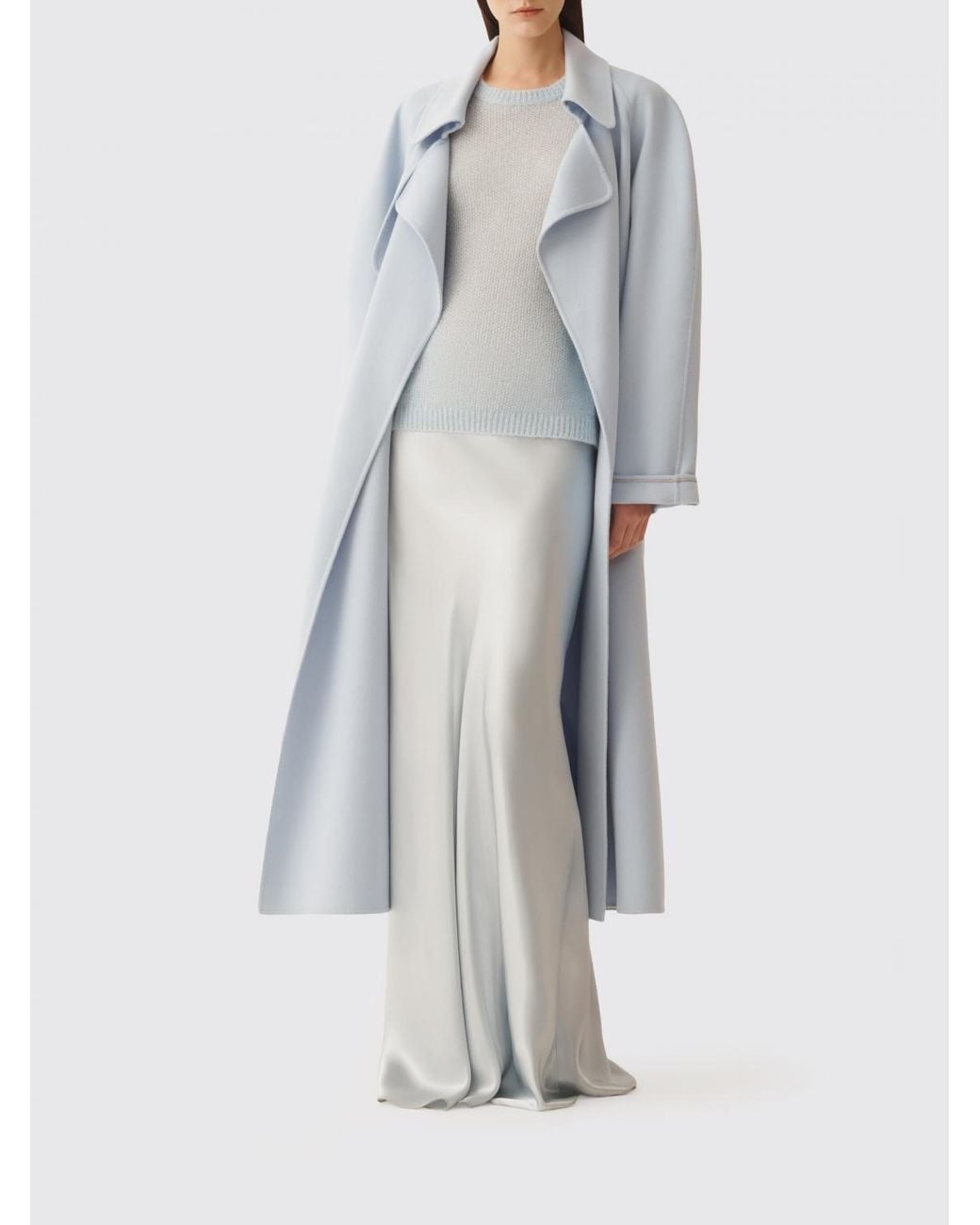 Fabiana Filippi Gray Virgin Wool Coat