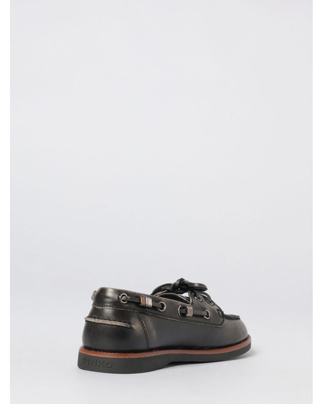 Pinko White Grace 01 Boat Loafers