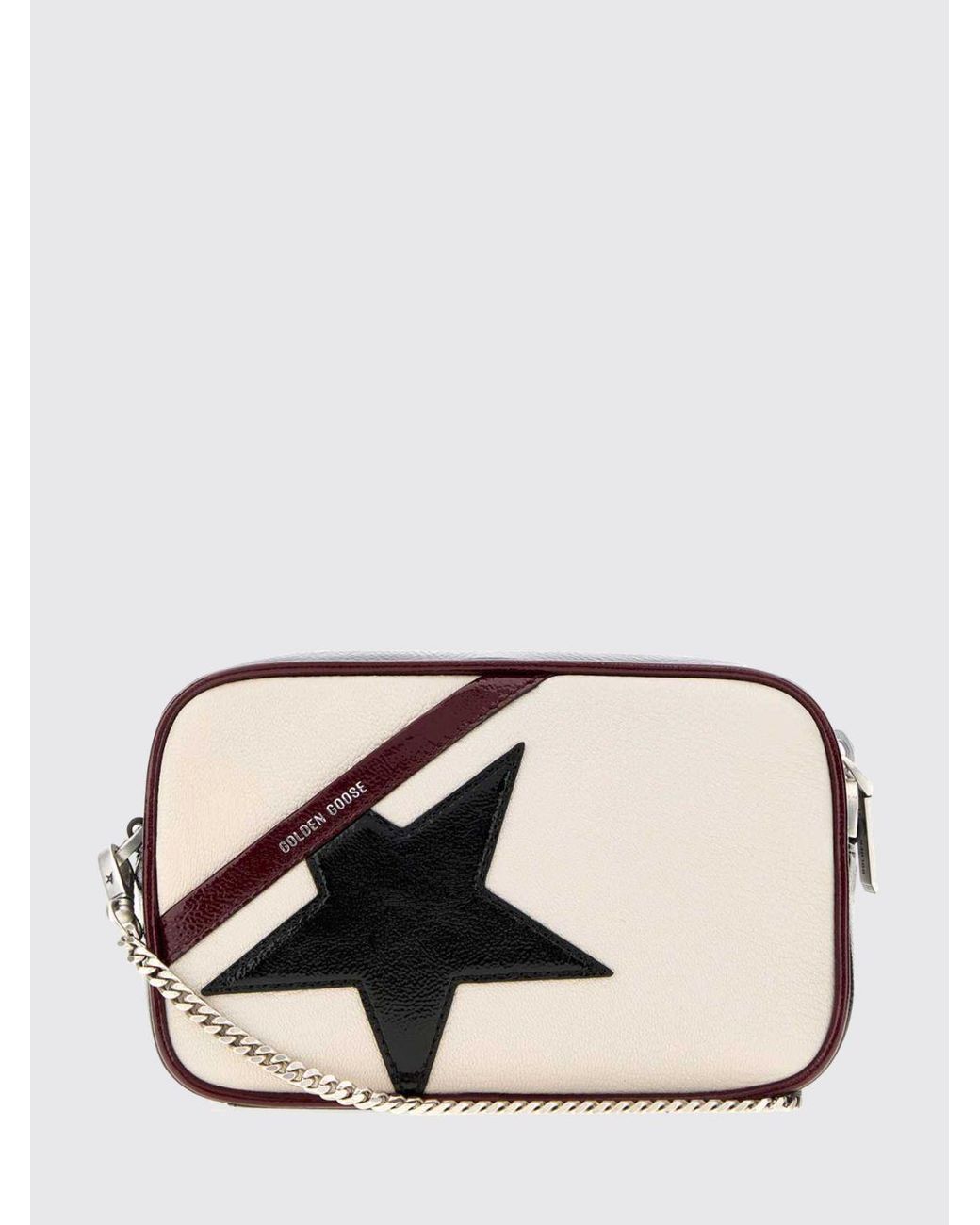 Golden Goose Deluxe Brand Metallic Mini Star Ovine Leather Camera Bag With Removable Strap