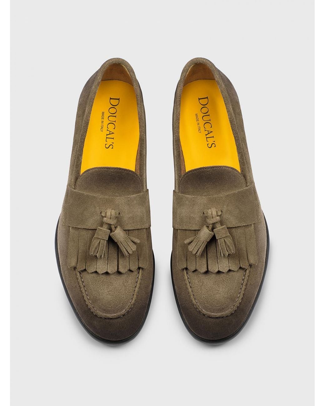 Doucal's Multicolor Suede Loafers With Fringes And Tassels for men