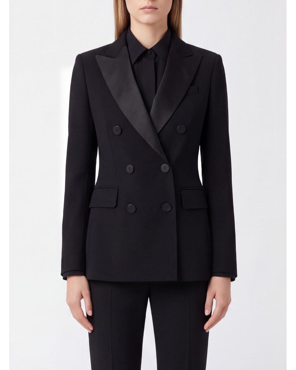 Alberto Biani Blue Double-Breasted Ceremony Blazer With Peak Lapels