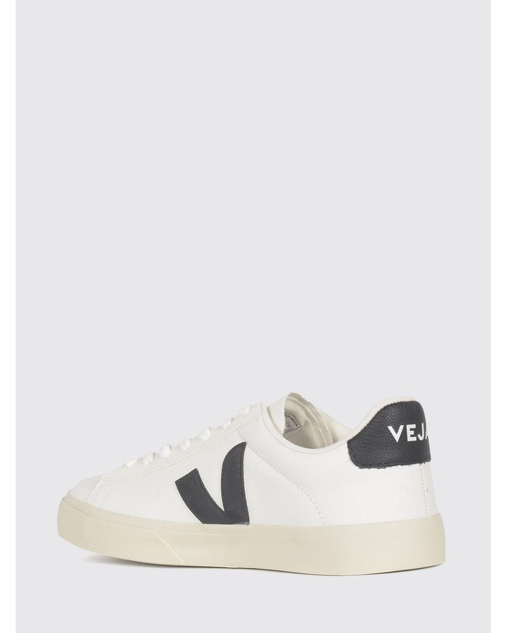 Veja White Campo O.T. Leather Sneakers With Contrast V-Logo for men