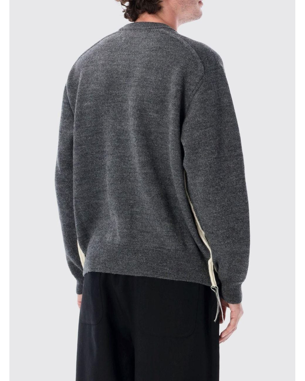 Comme des Garçons Gray Comme Des GarÇ Ons Dropped Shoulder Crewneck Jumper for men