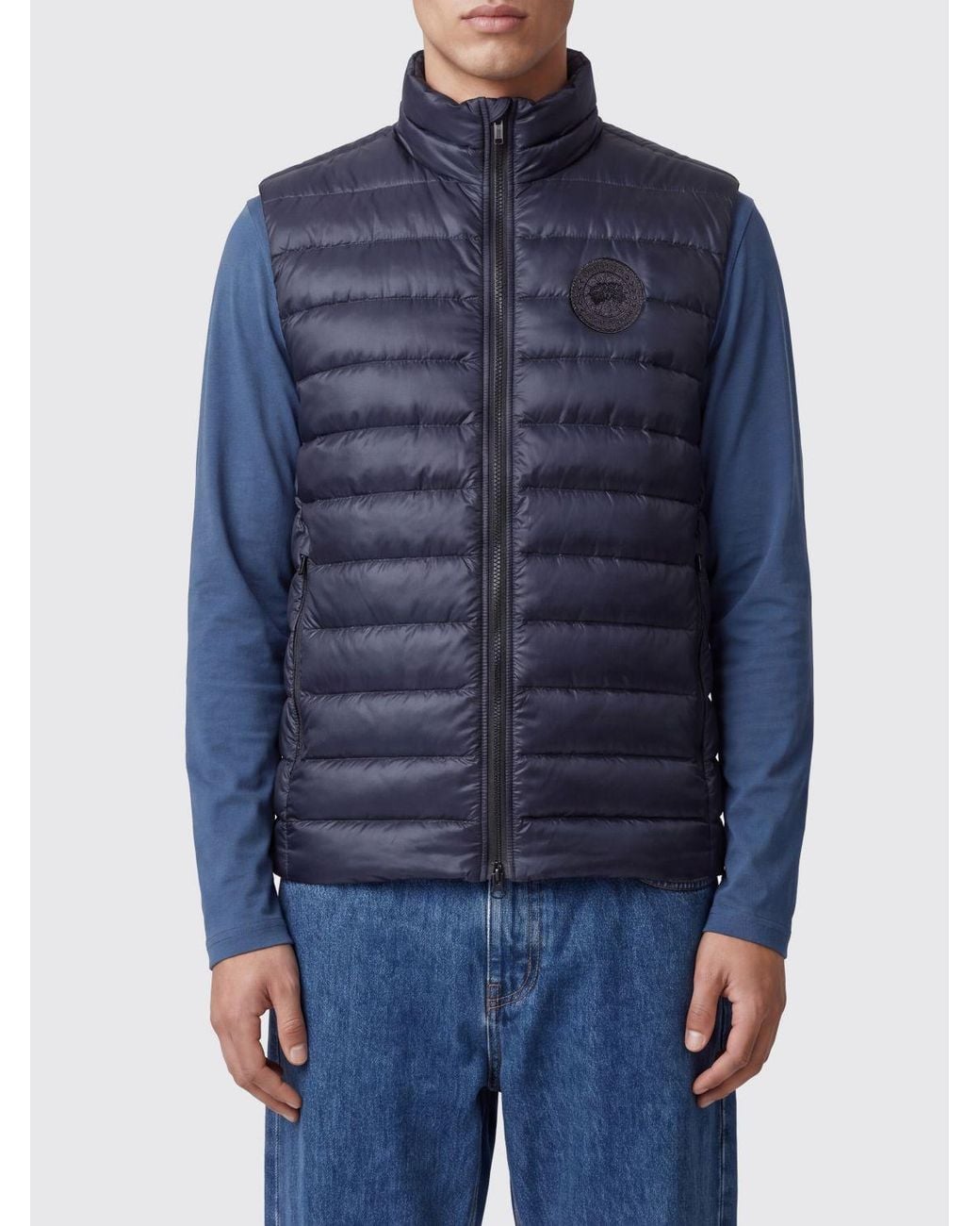 Canada Goose Blue Stratus Quilted Water-Repellent High-Neck Vest for men