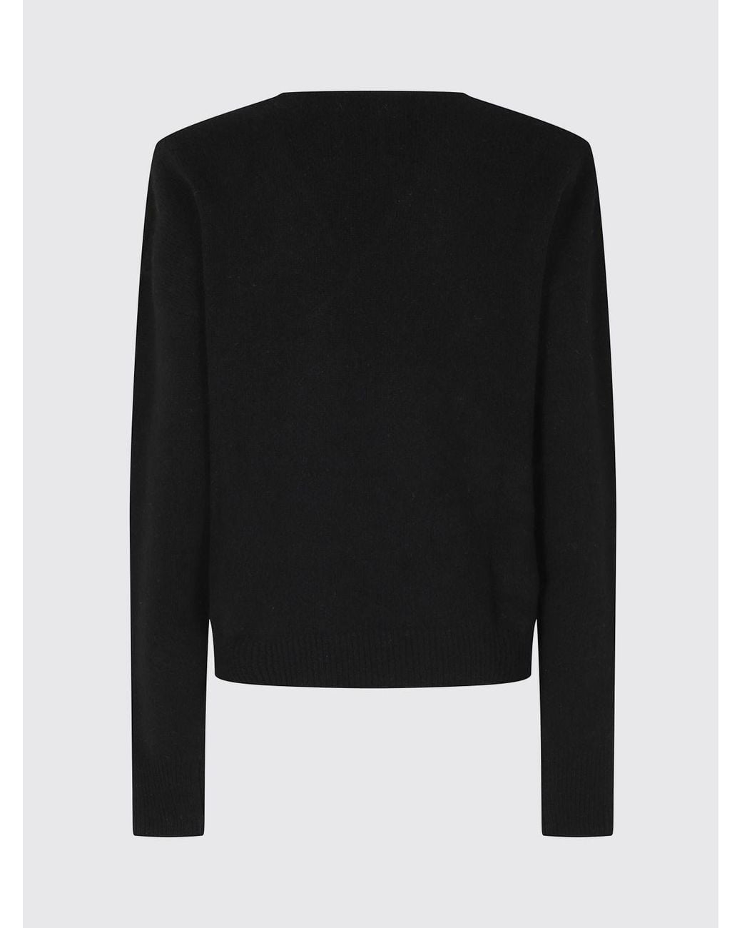 FEDERICA TOSI Black V-Neck Wool And Cashmere Blend Jumper