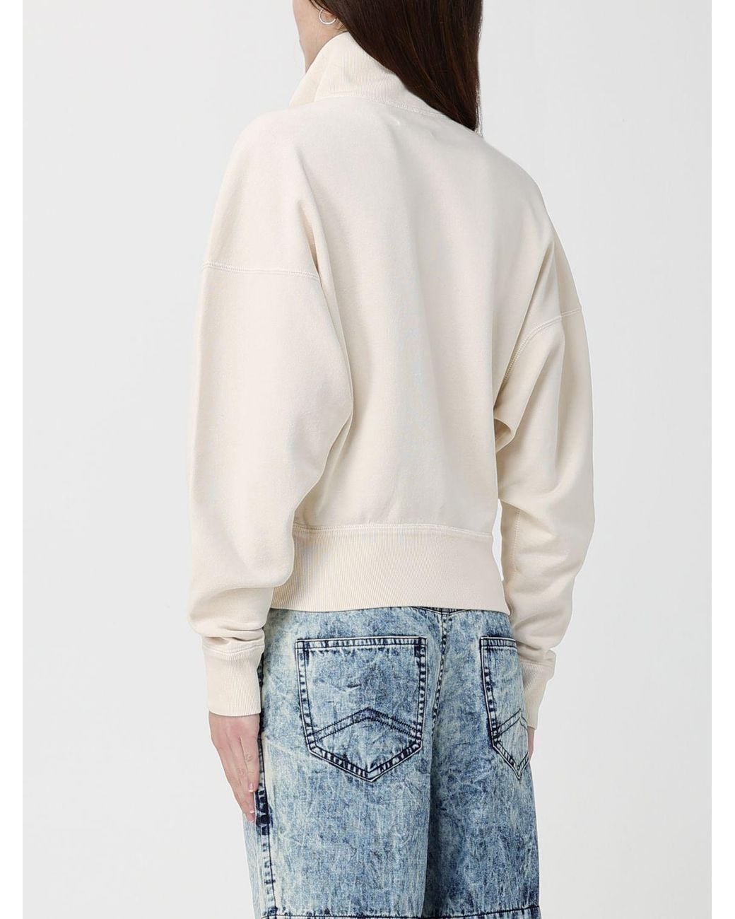 Isabel Marant White Cotton Sweatshirt With Logo