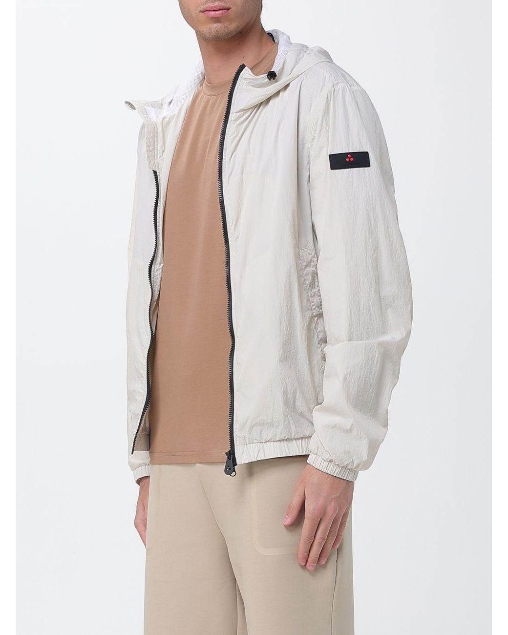Peuterey Gray Nylon Hooded Jacket for men