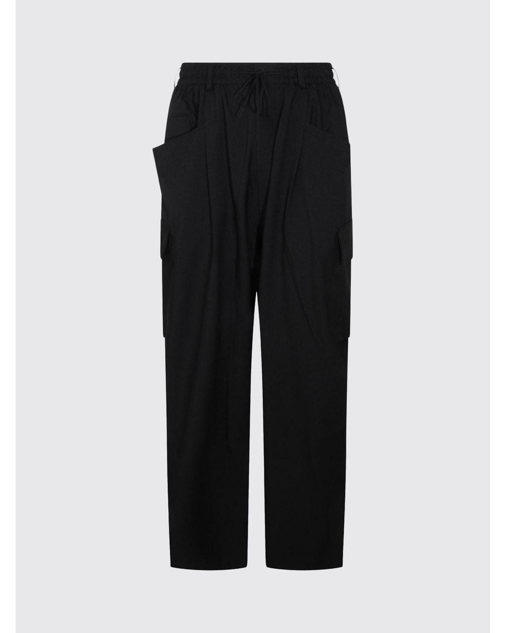 Y-3 Black Recycled Technical Fabric Cargo Trousers for men