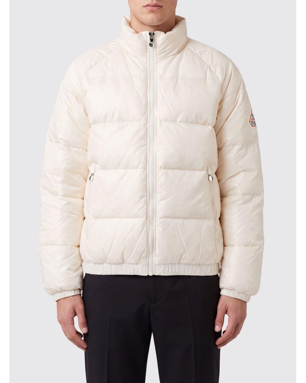 Pyrenex White Water-Repellent Quilted Nylon Down Jacket With High Neck for men