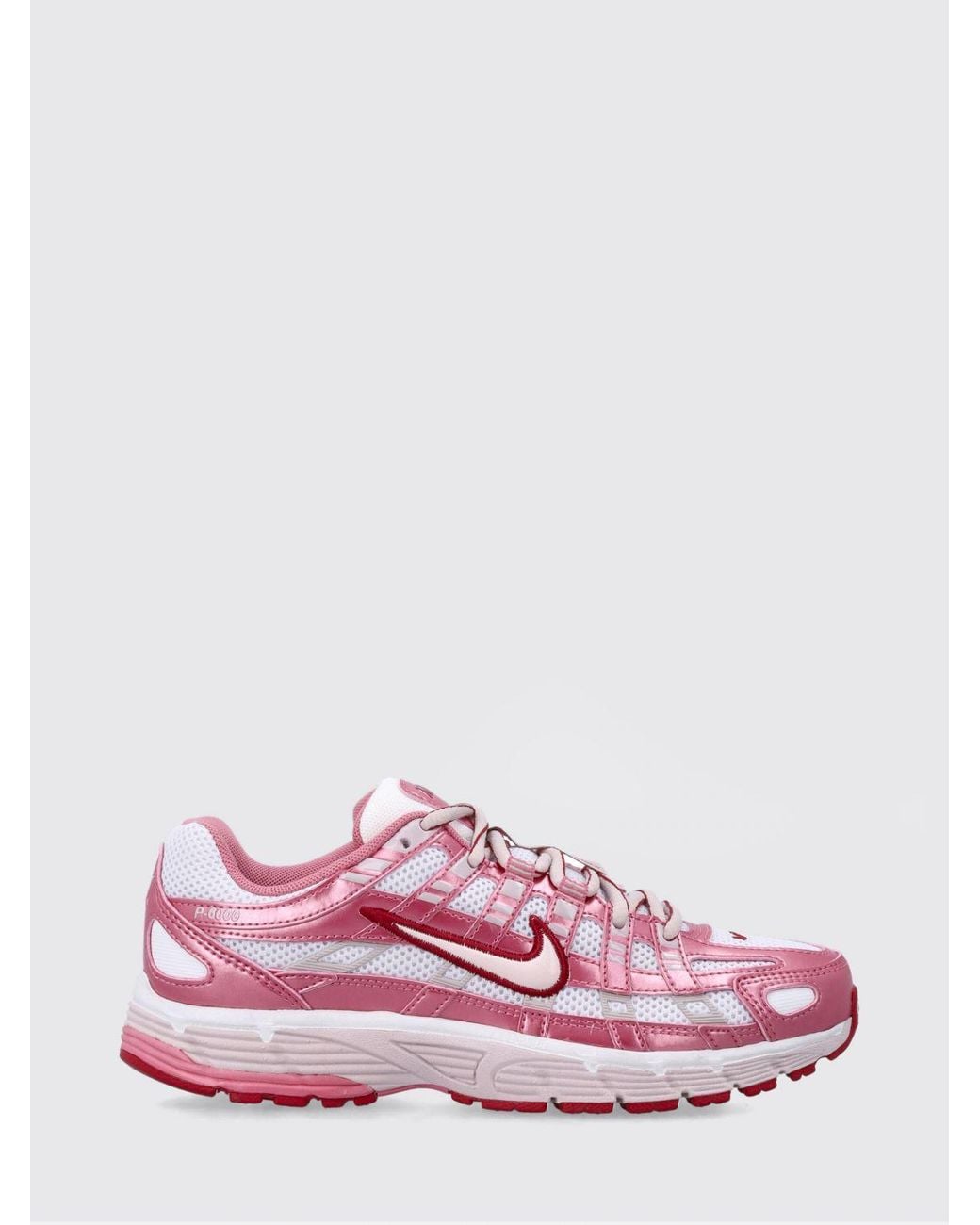 Nike Pink P-6000 Mesh And Rubber Sneakers