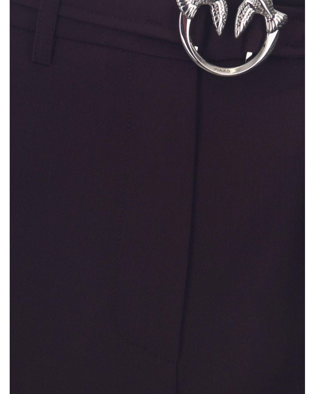 Pinko Blue New Lexy High-Waisted Baggy Trousers With Logo Belt