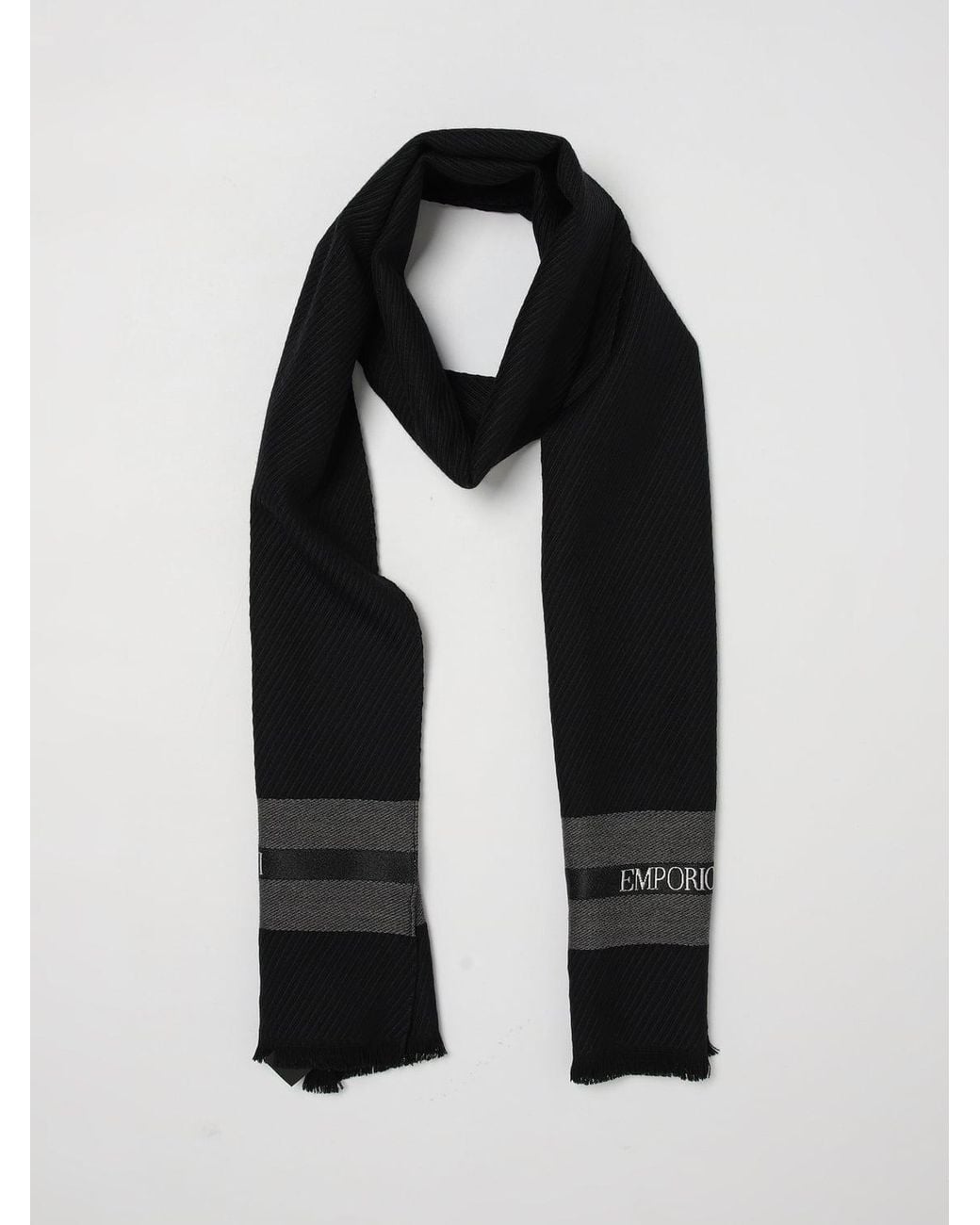 Emporio Armani Black Scarf for men