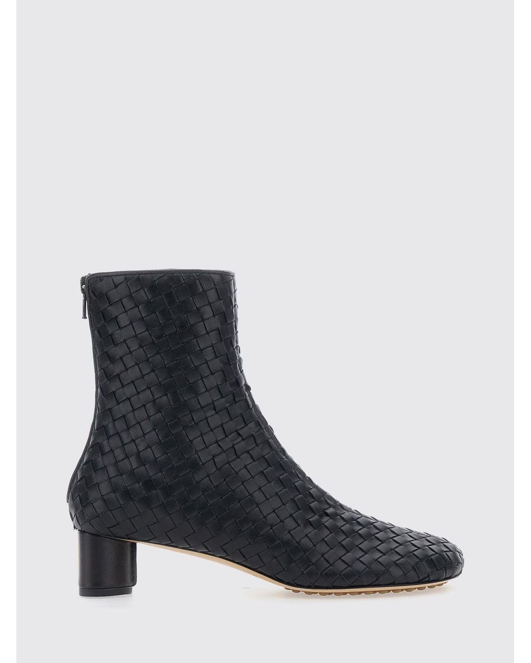 Bottega Veneta Black Flat Ankle Boot