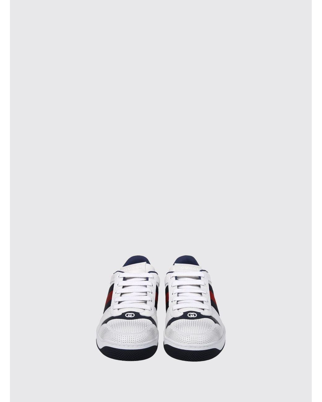 Gucci White Screener Sneakers for men