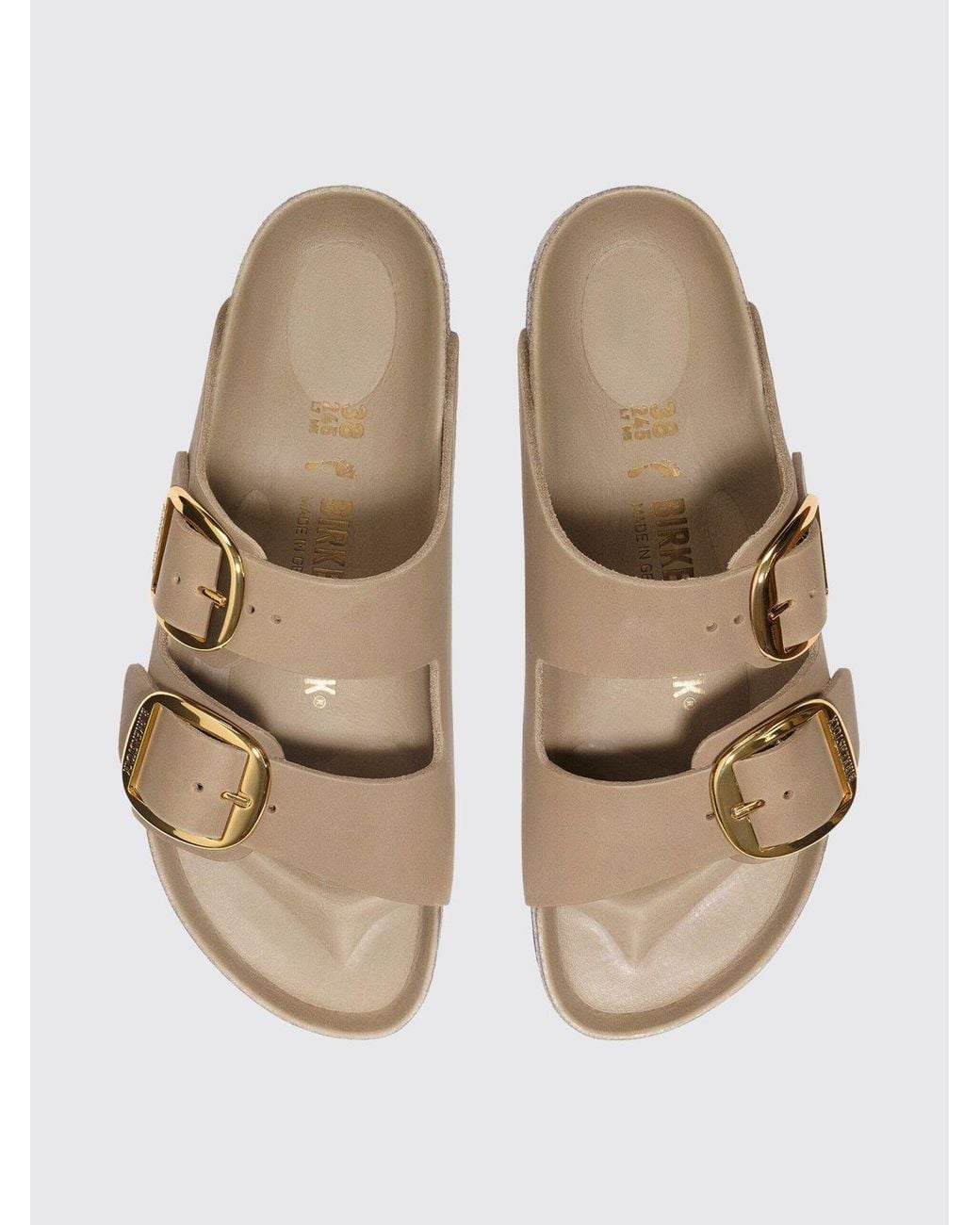 Birkenstock Gray Arizona Big Buckle Nubuck Sandal