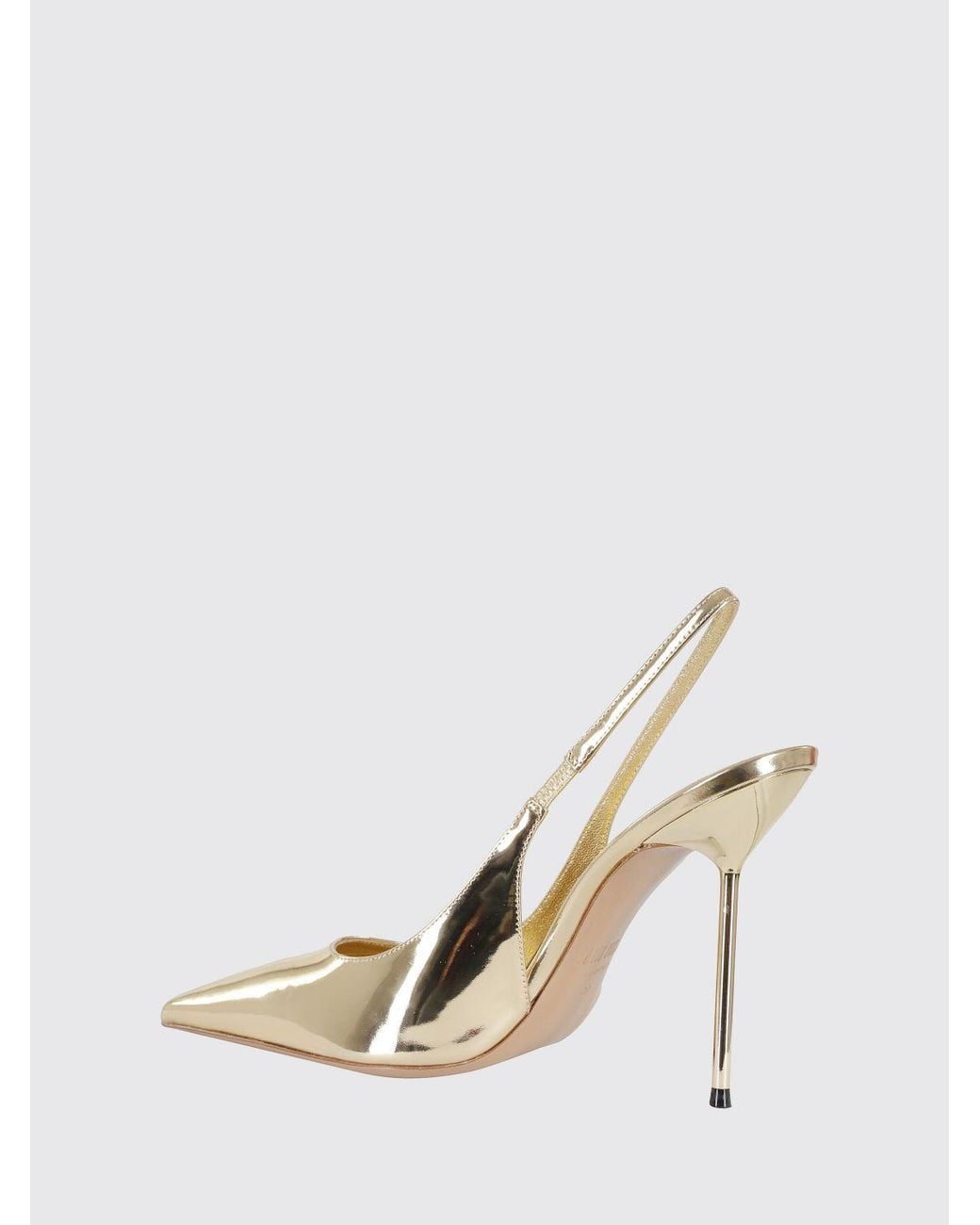 Paris Texas White Lidia Laminated Patent Leather Slingback Pumps