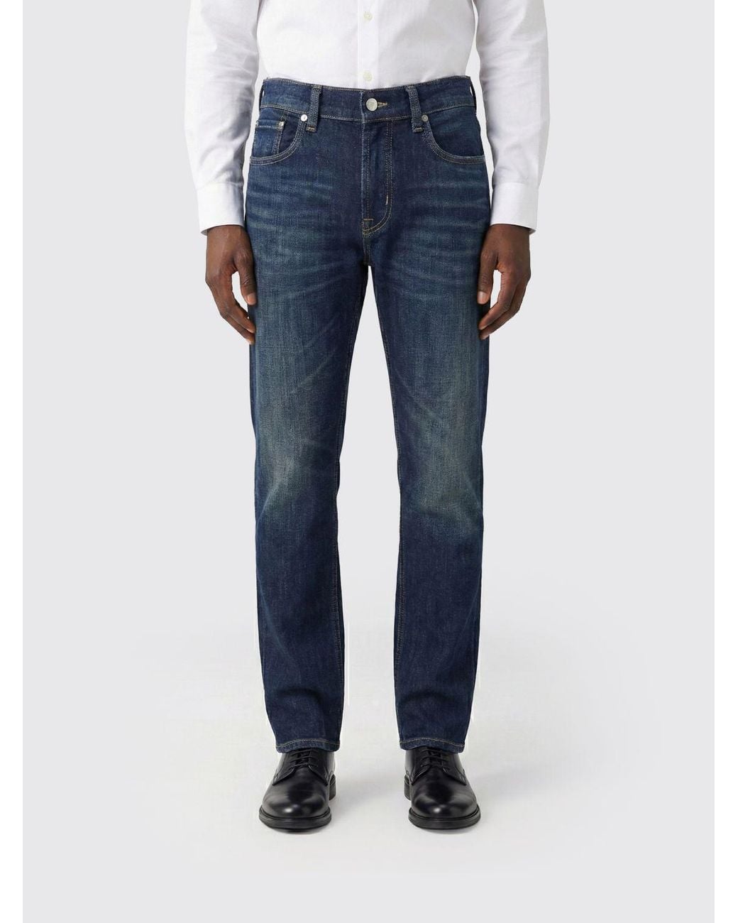 7 For All Mankind Blue Slim Fit Denim Jeans for men
