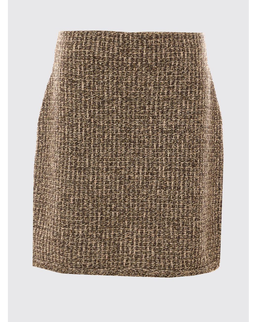 Fabiana Filippi Multicolor High-Waisted Tweed Pencil Mini Skirt
