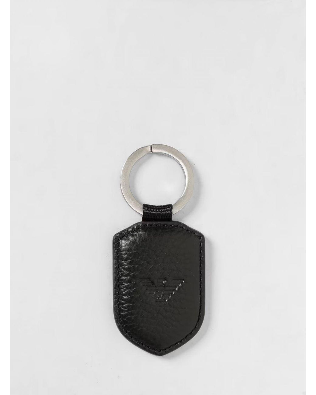 Emporio Armani White Gift Box With Bovine Leather Wallet And Keyring for men