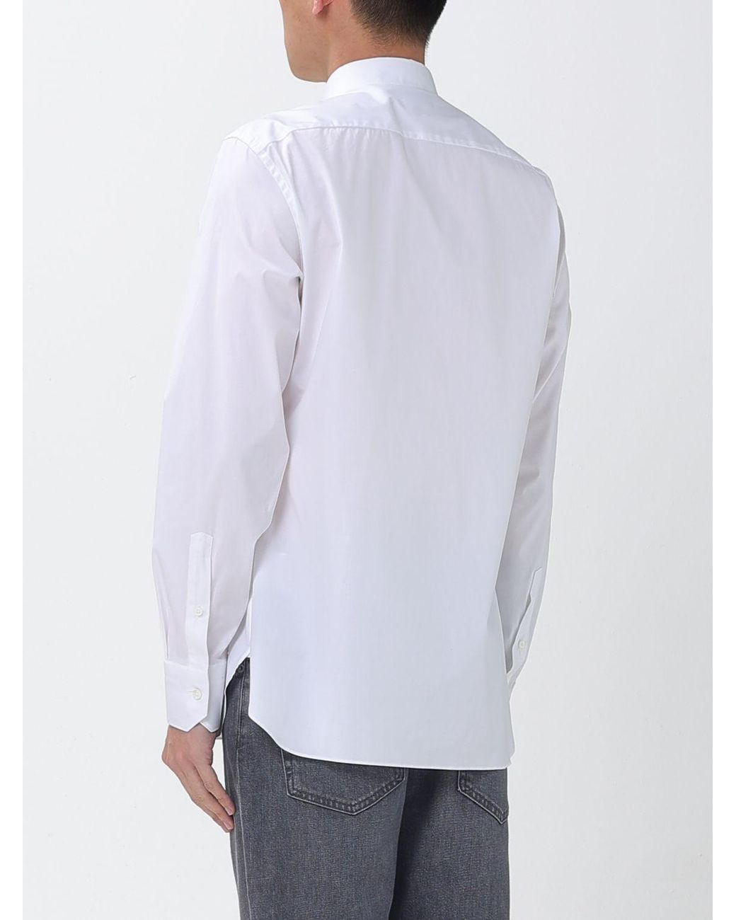 Zegna White Classic Cotton Poplin Shirt for men