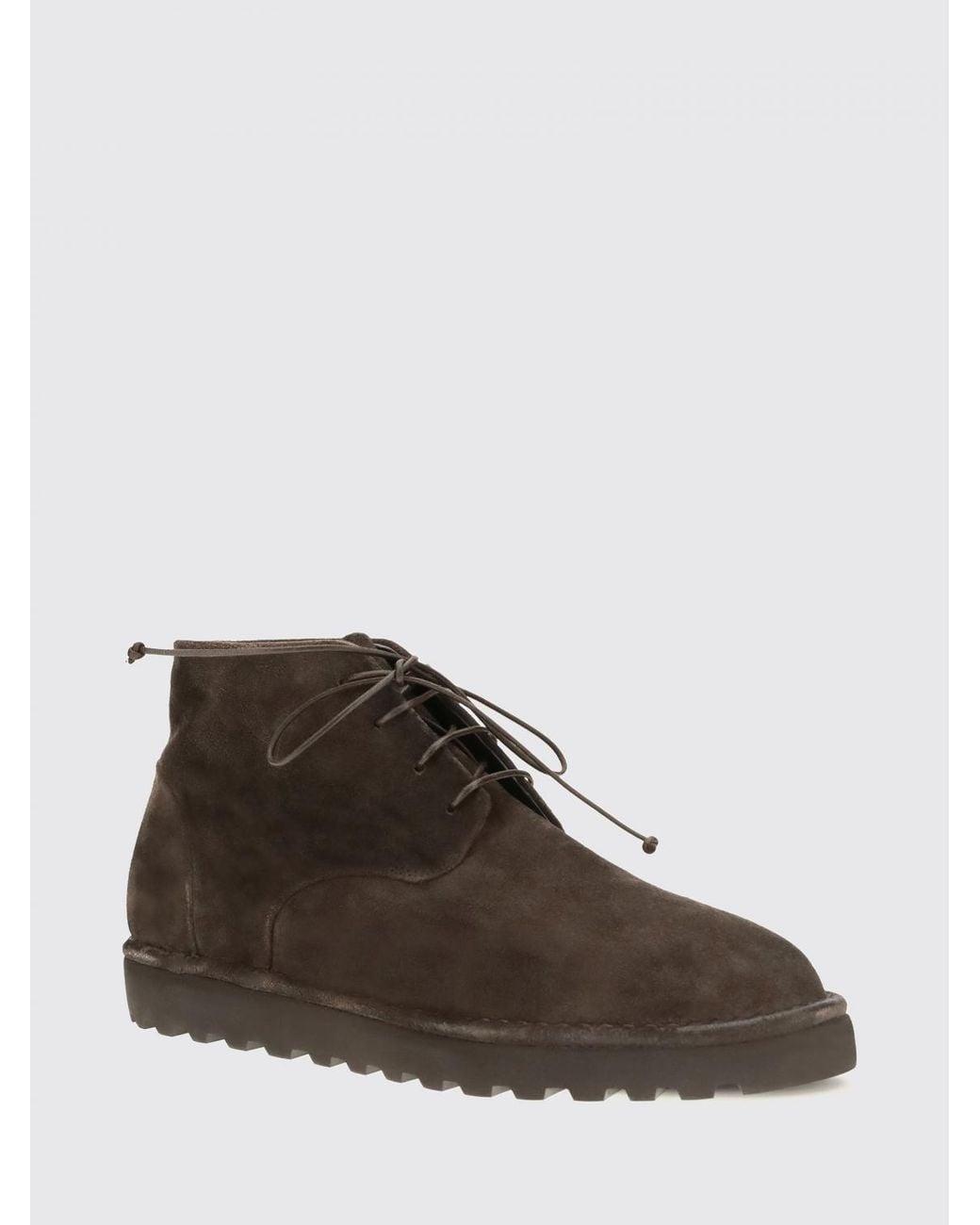 Marsèll Brown Sancrispa Suede Lace-Up Ankle Boots With Notched Sole for men