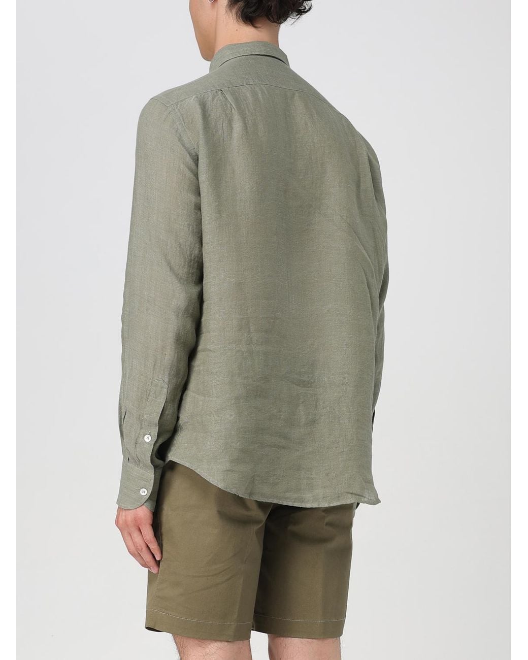 Kampos Green Linen Shirt for men