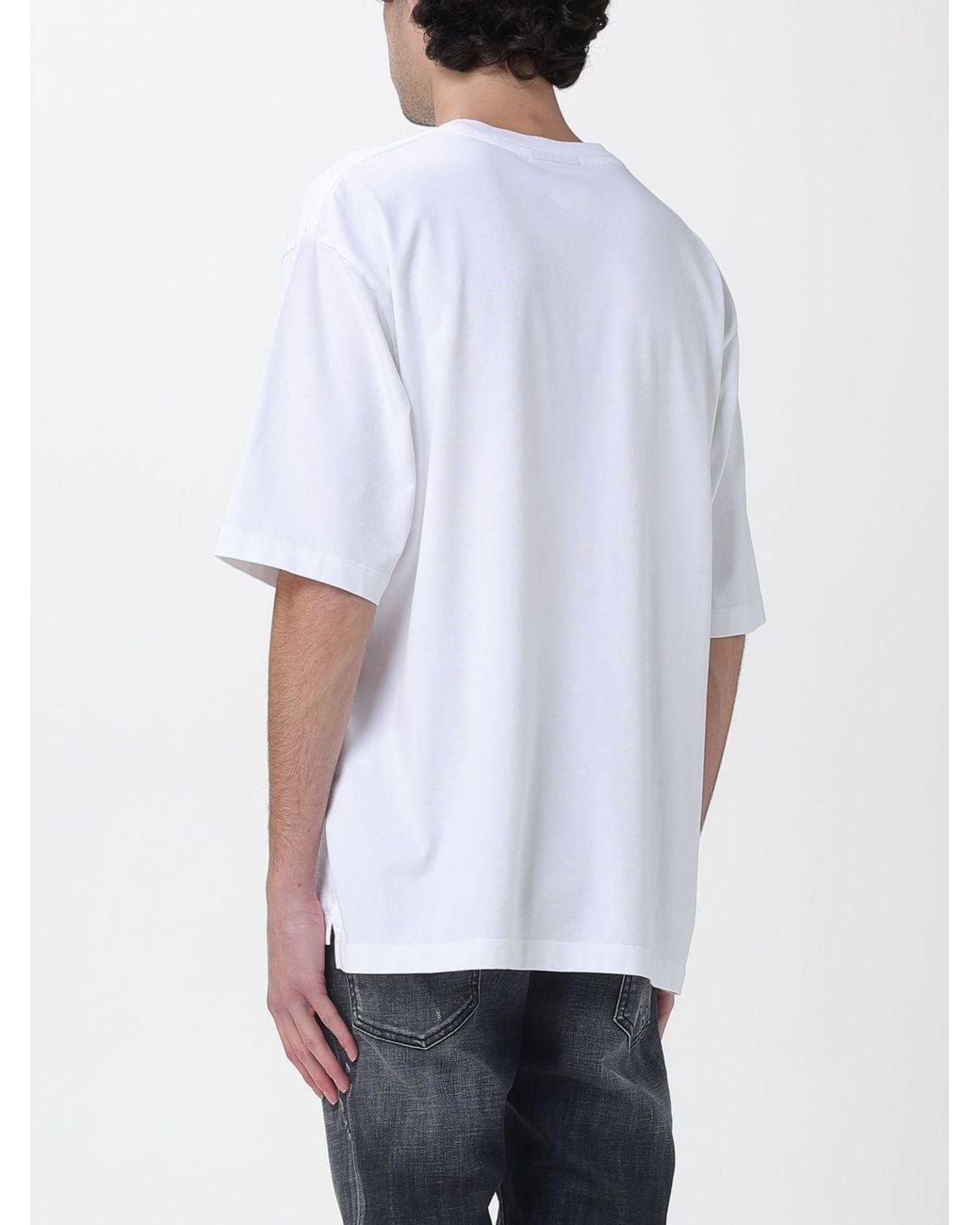 DSquared² White Cotton T-Shirt With Logo for men