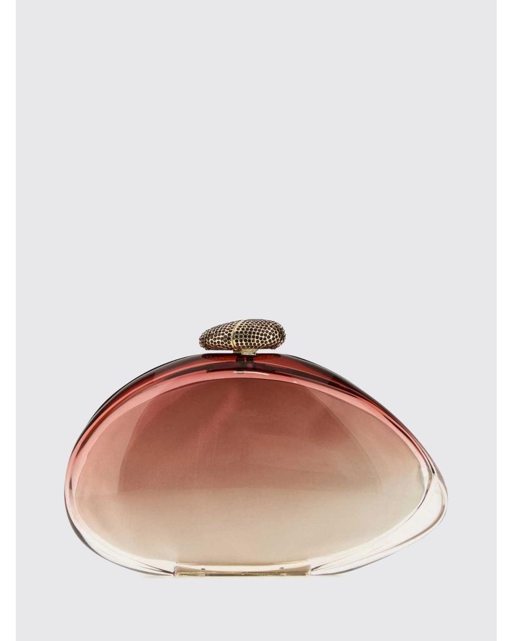 Benedetta Bruzziches Brown Ariel Methacrylate Asymmetrical Clutch
