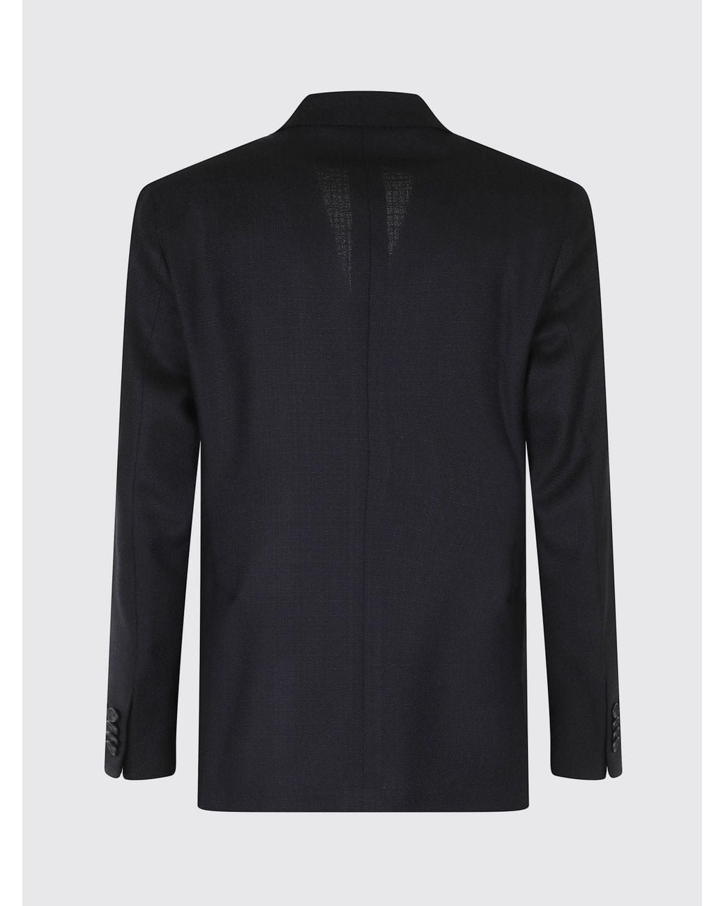 Tagliatore Blue Double-Breasted Wool Blazer With Peak Lapels for men