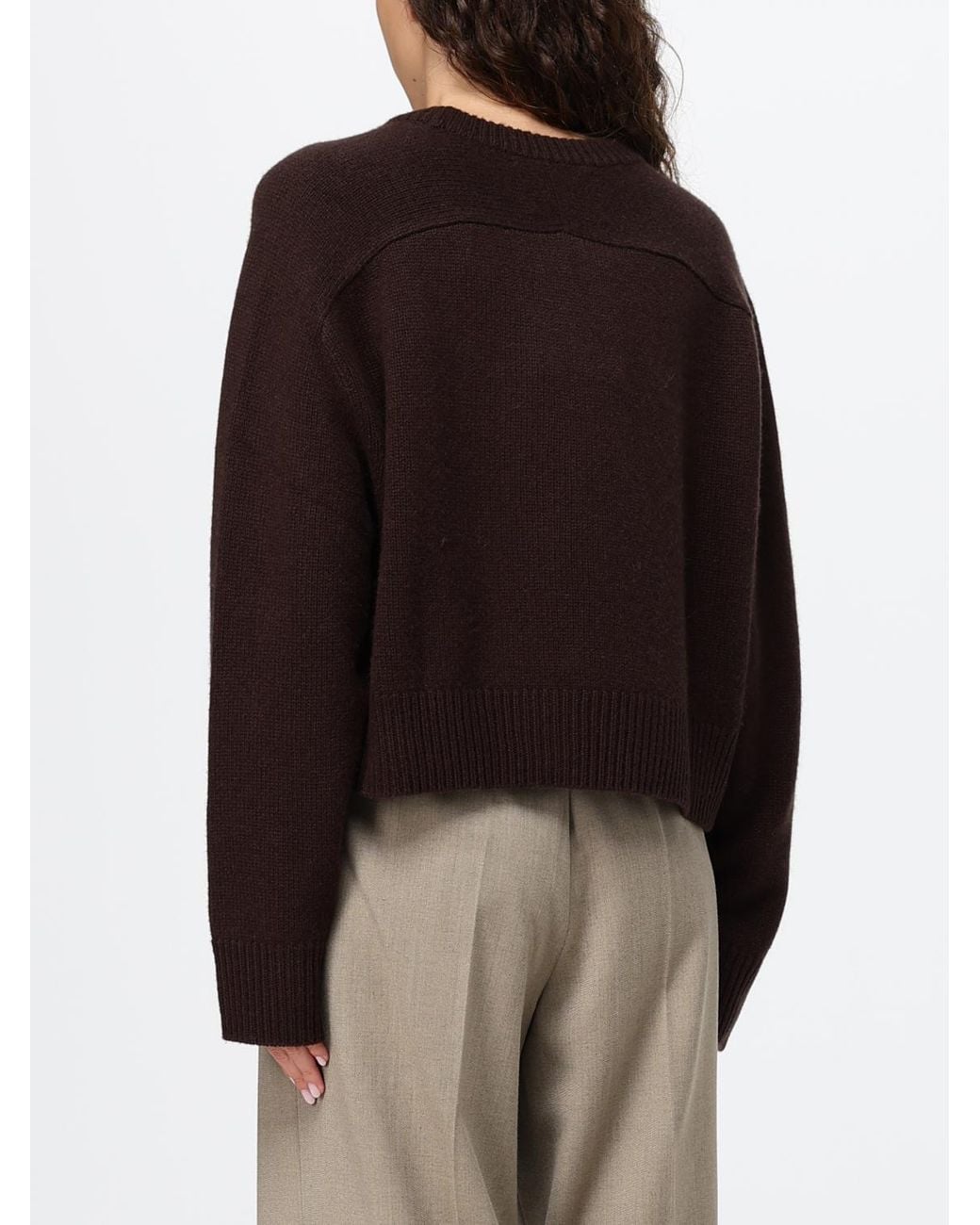 Soft Goat Black Relaxed Fit Cashmere Crewneck Jumper With Dropped Shoulders