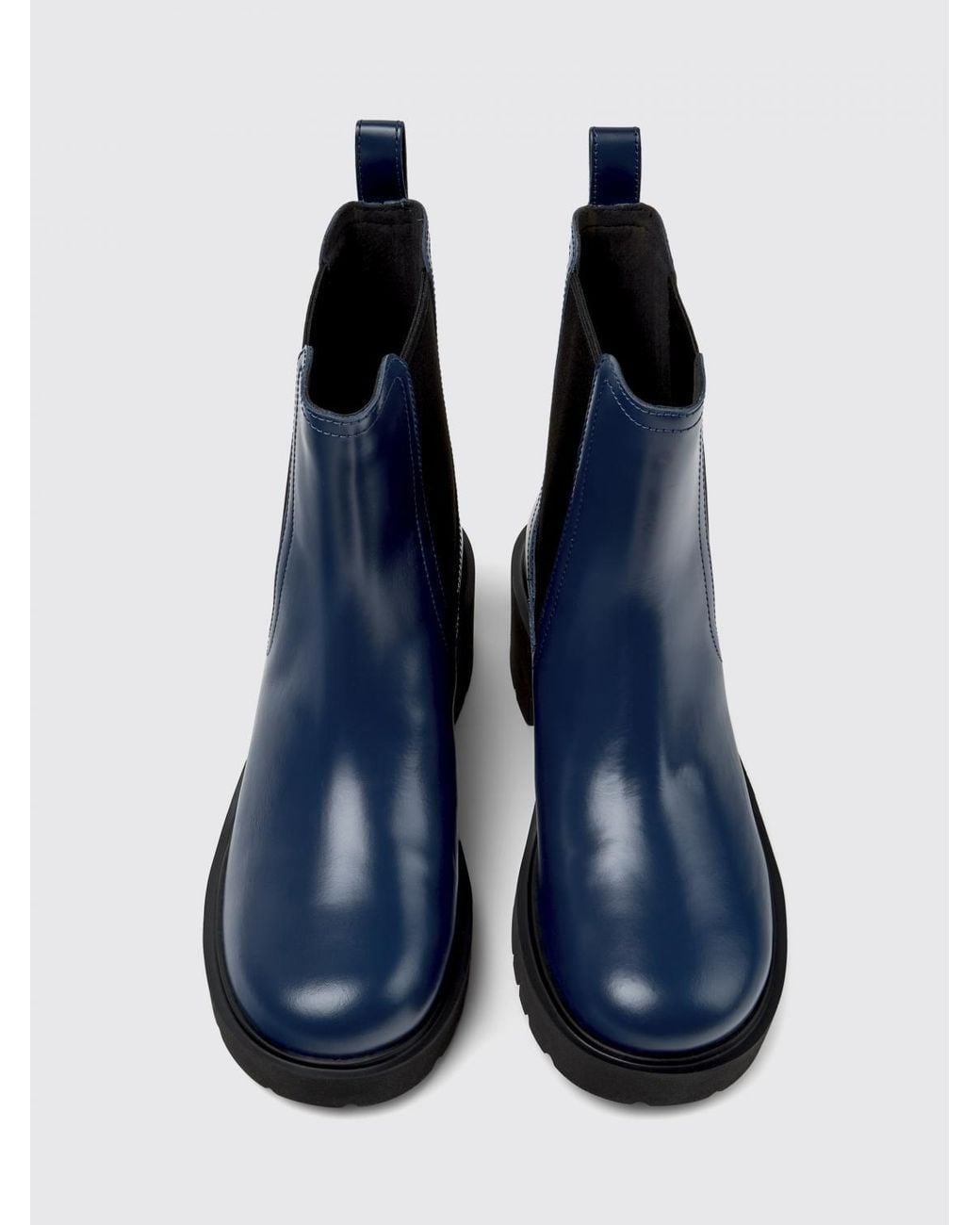 Camper Blue Milah Brushed Leather Ankle Boots
