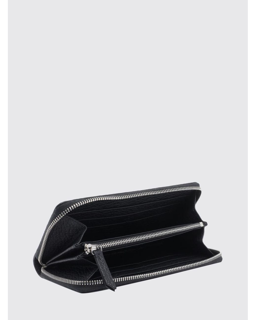 Maison Margiela Gray Grained Leather Continental Zip-Around Wallet