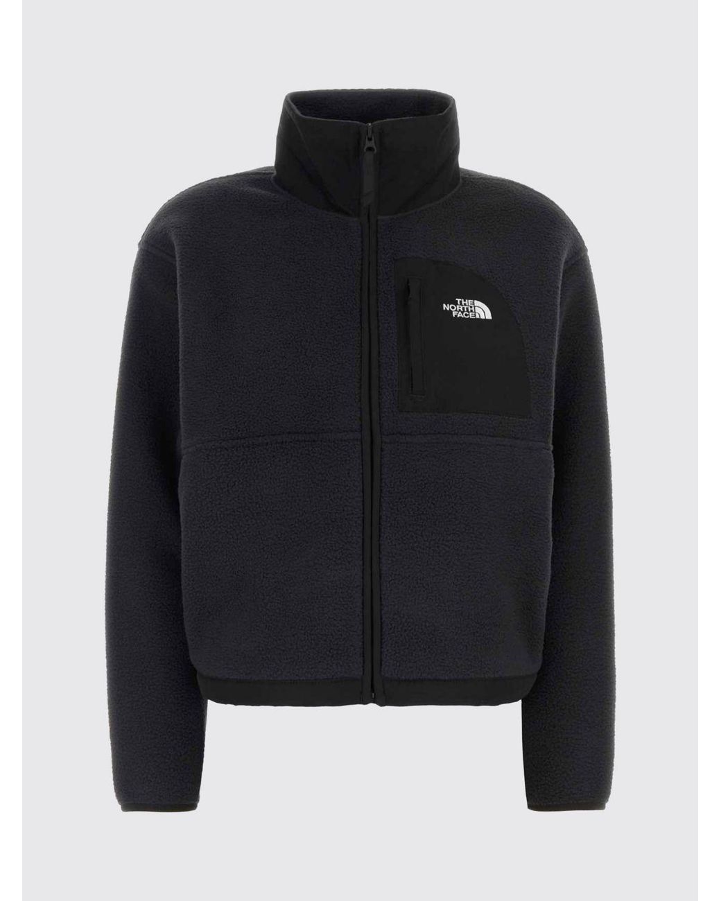 The North Face Black Yumiori Off-Peak High-Neck Fleece Jacket With Contrast Logo