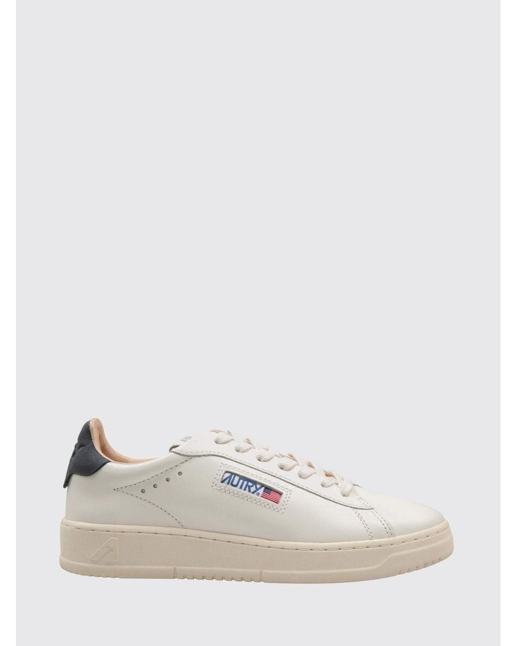 Autry Natural Dallas Low Bicolor Smooth Calfskin Sneakers With Logo for men