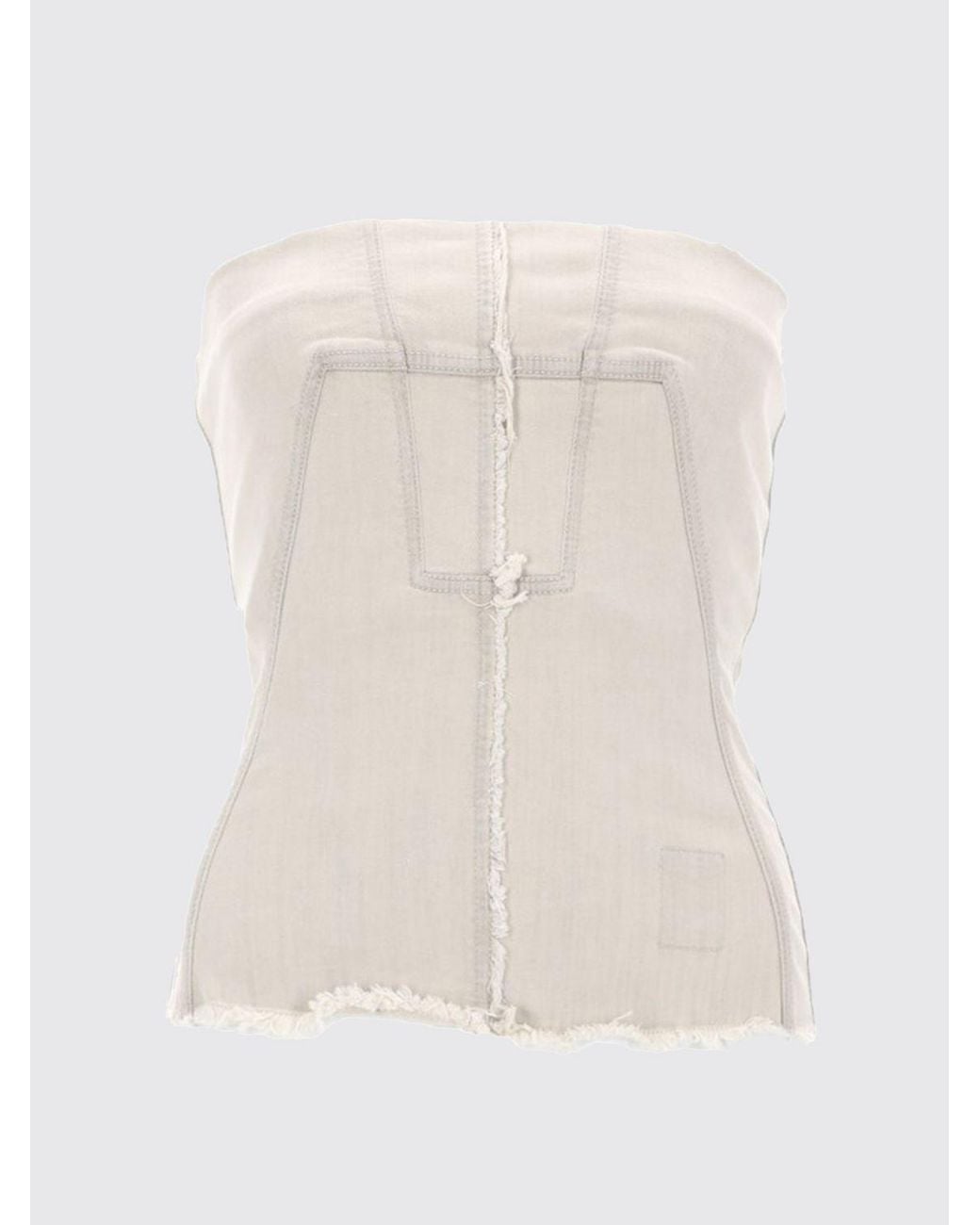 Rick Owens White Bustier Top