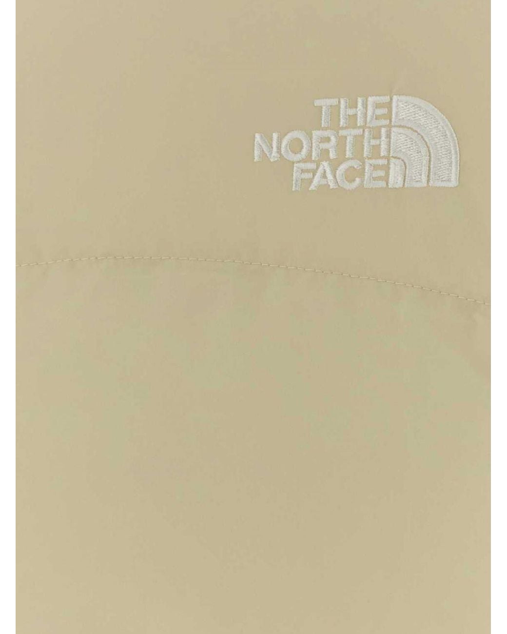 The North Face White Water-Repellent Cropped Puffer Jacket With Funnel Neck