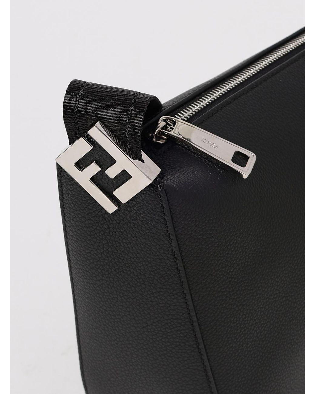 Borsa Melon Medium Squared Ff di Fendi in Black da Uomo