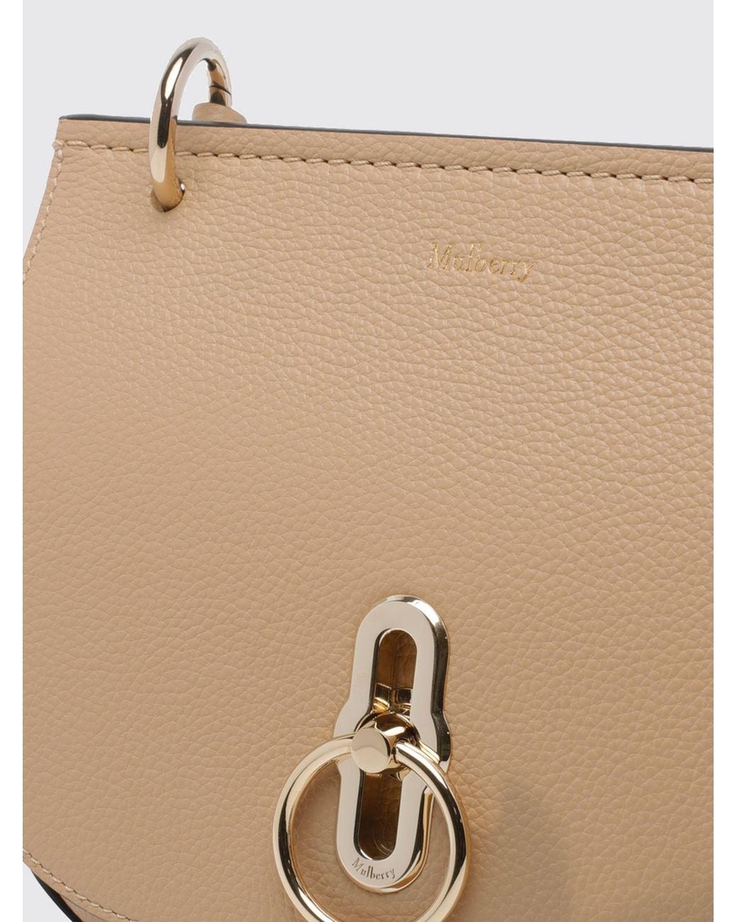 Mulberry Natural Small Amberley Grained Calf Leather Crossbody Bag