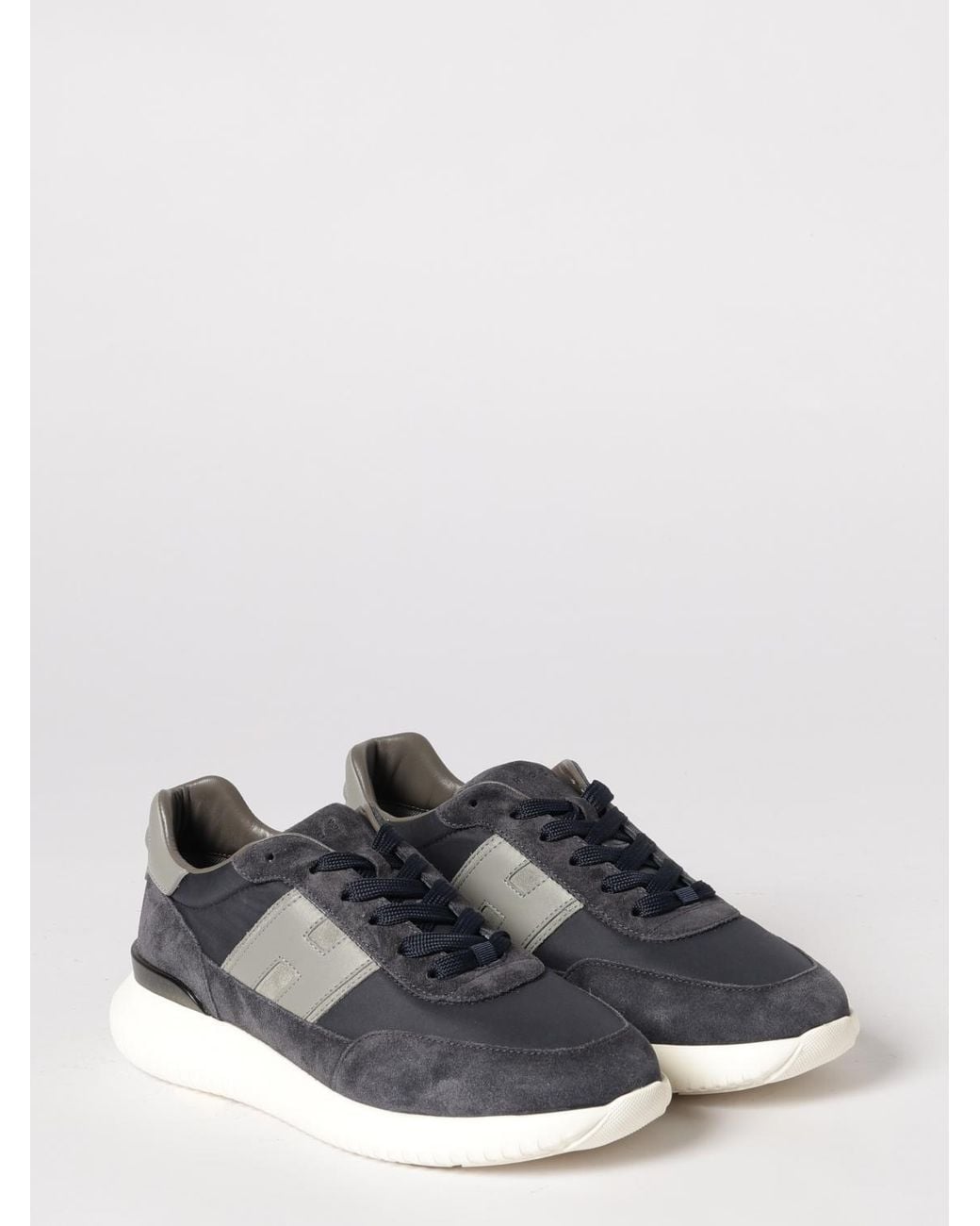 Hogan Blue Interactive³ Suede And Nylon Sneakers for men