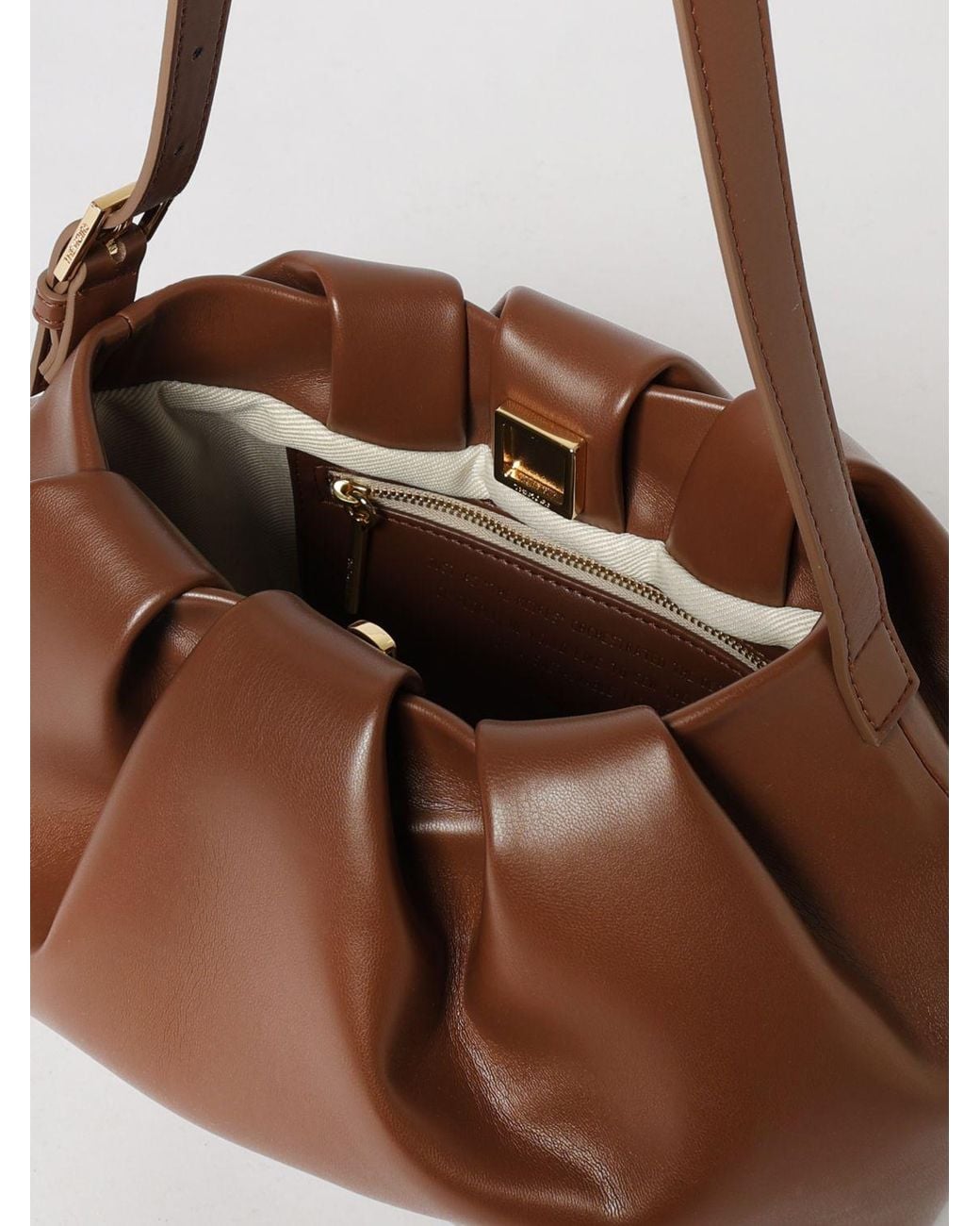 THEMOIRÈ Brown ThemoirÈ Draped Vegan Leather Athena Bag