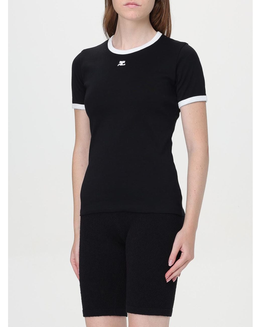 Courreges Black T-shirt Courrèges