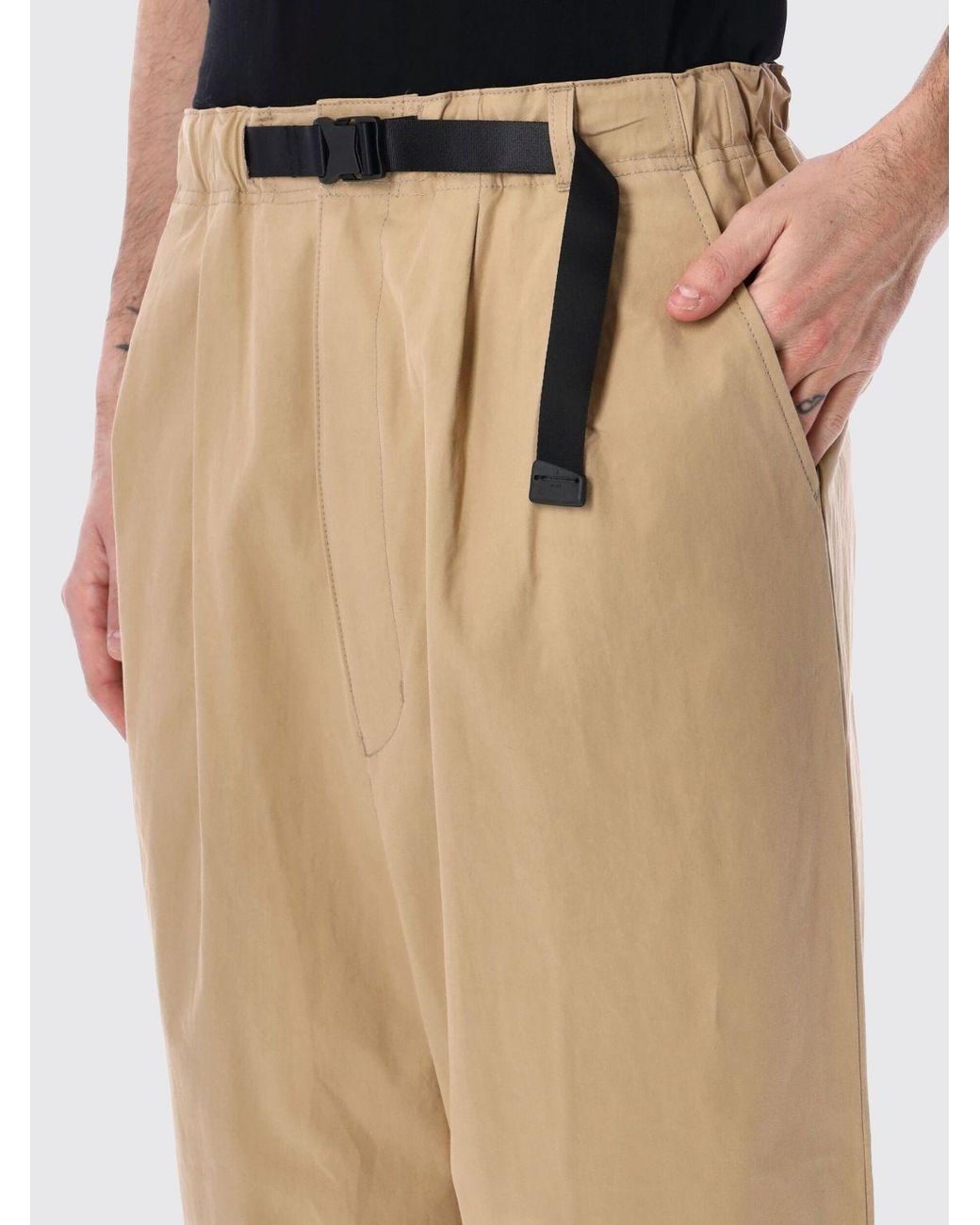 Comme des Garçons Natural Comme Des GarÇ Ons Wide-Leg Cotton Trousers With Drawstring Waist for men