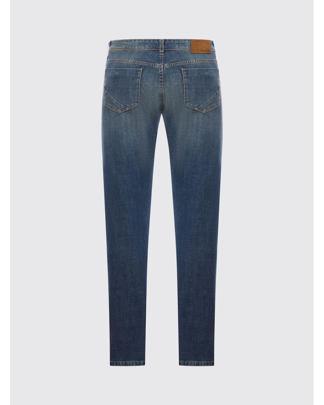 Incotex Blue Slim Fit Cotton Denim Jeans for men