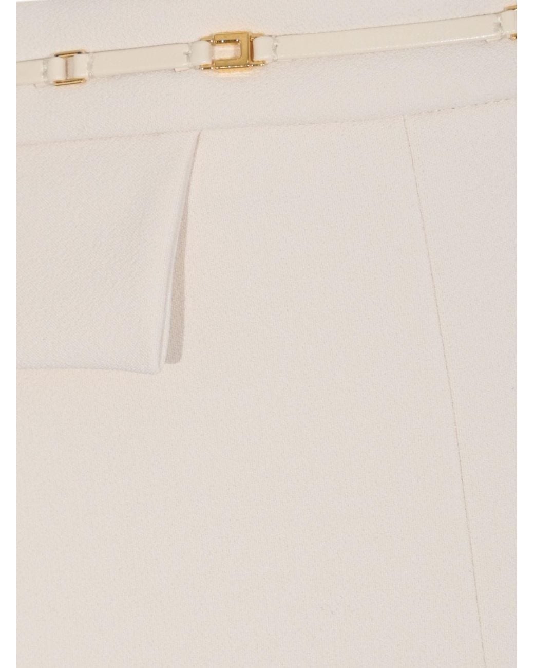Elisabetta Franchi Pink High-Waisted Skinny Stretch-Crêpe Trousers