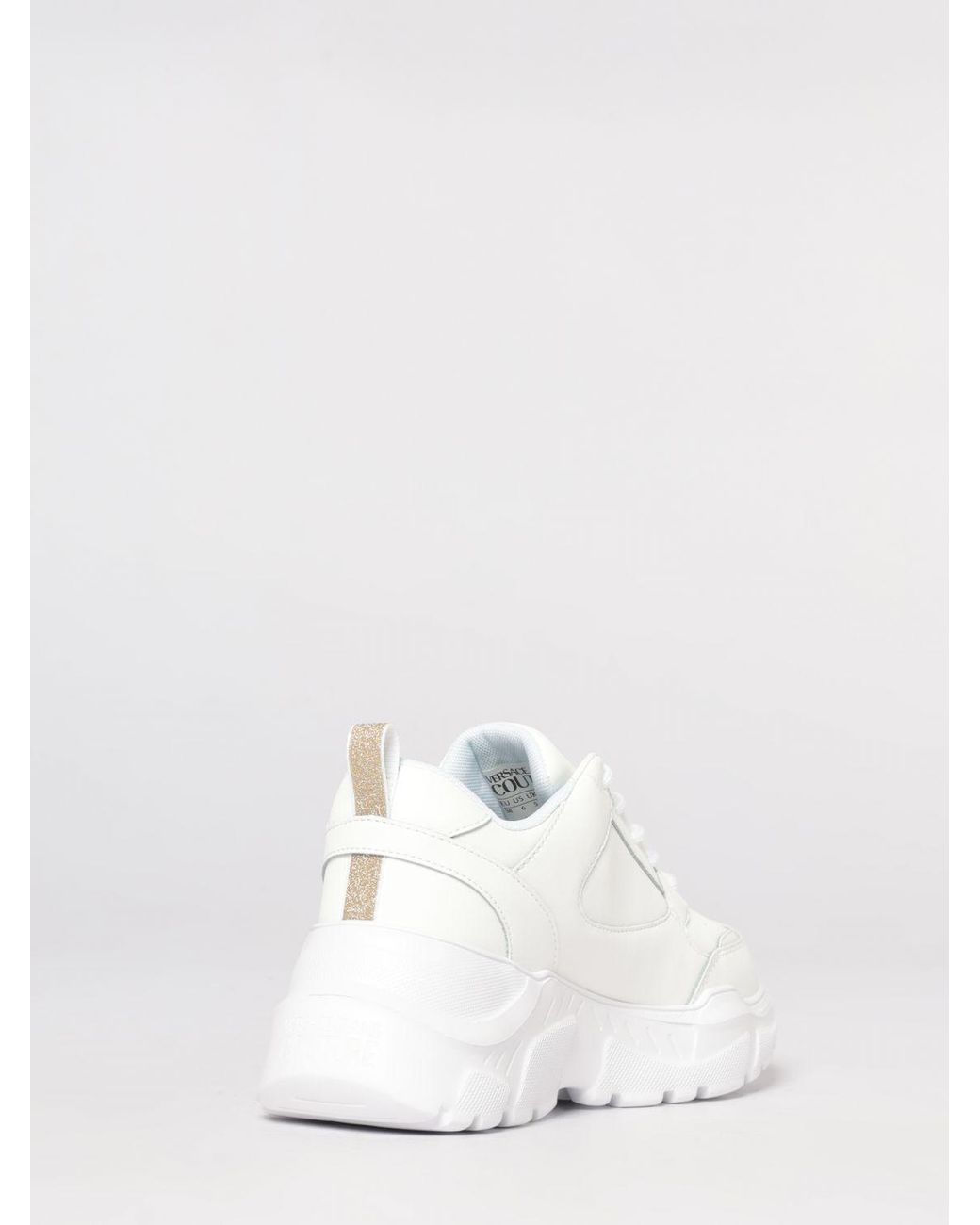 Versace Jeans Couture White Leather Sneakers