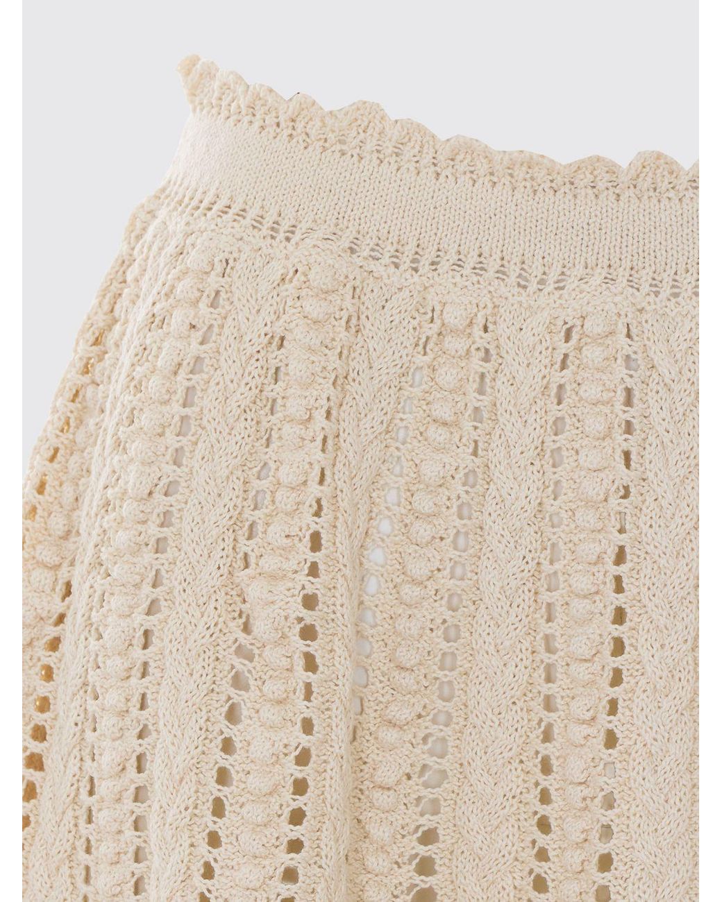 Isabel Marant White Cotton Knit Skirt