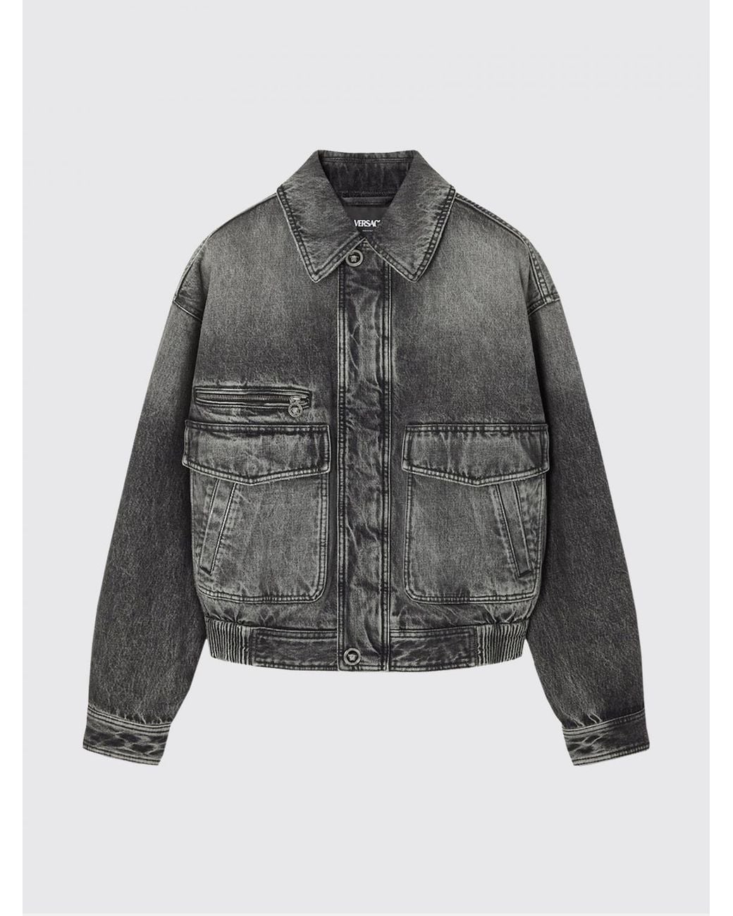 Chaqueta Vaquera Versace de hombre de color Gray