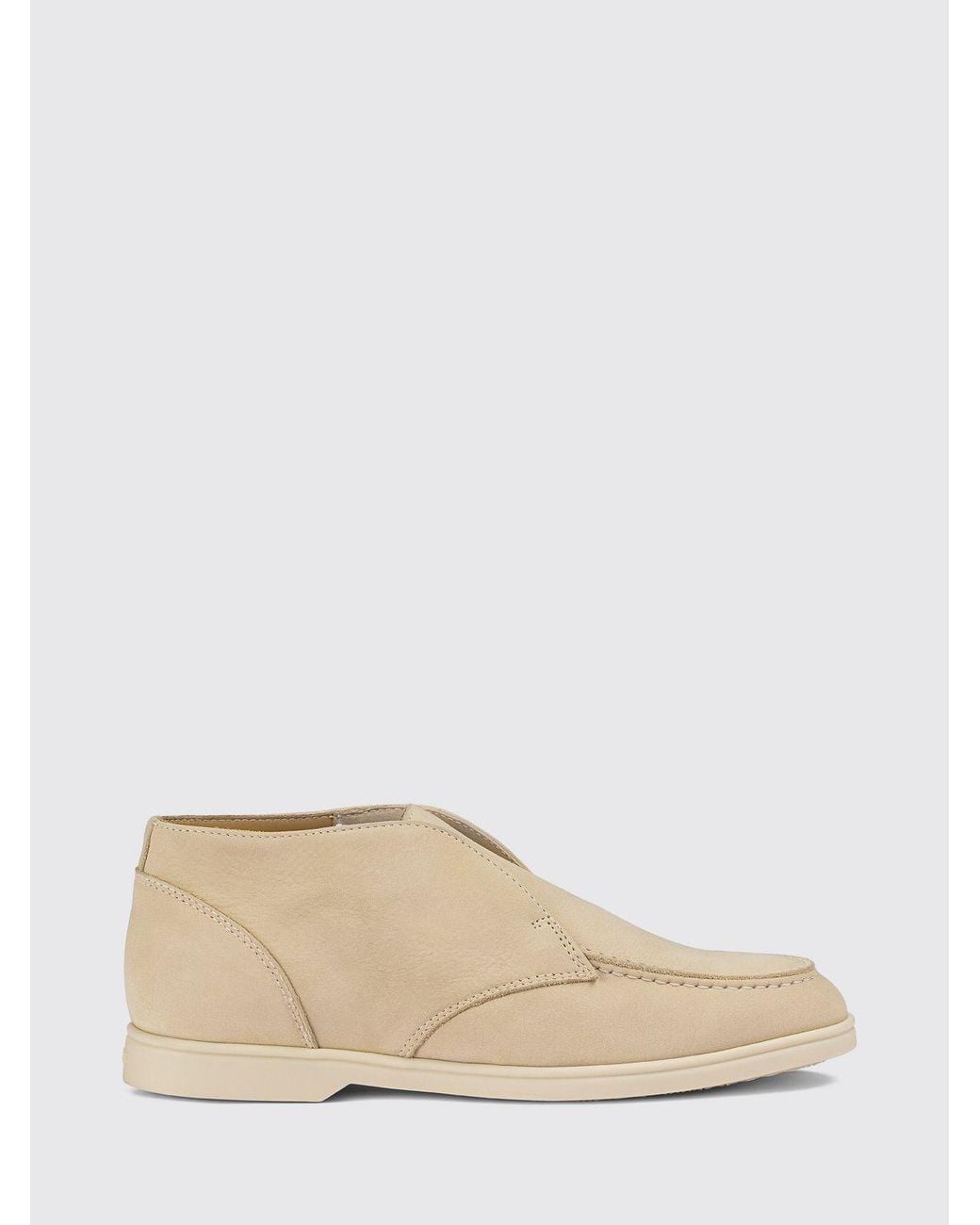 Doucal's Natural Chukka-Boots Aus Velourskalbsleder Mit Gummisohle