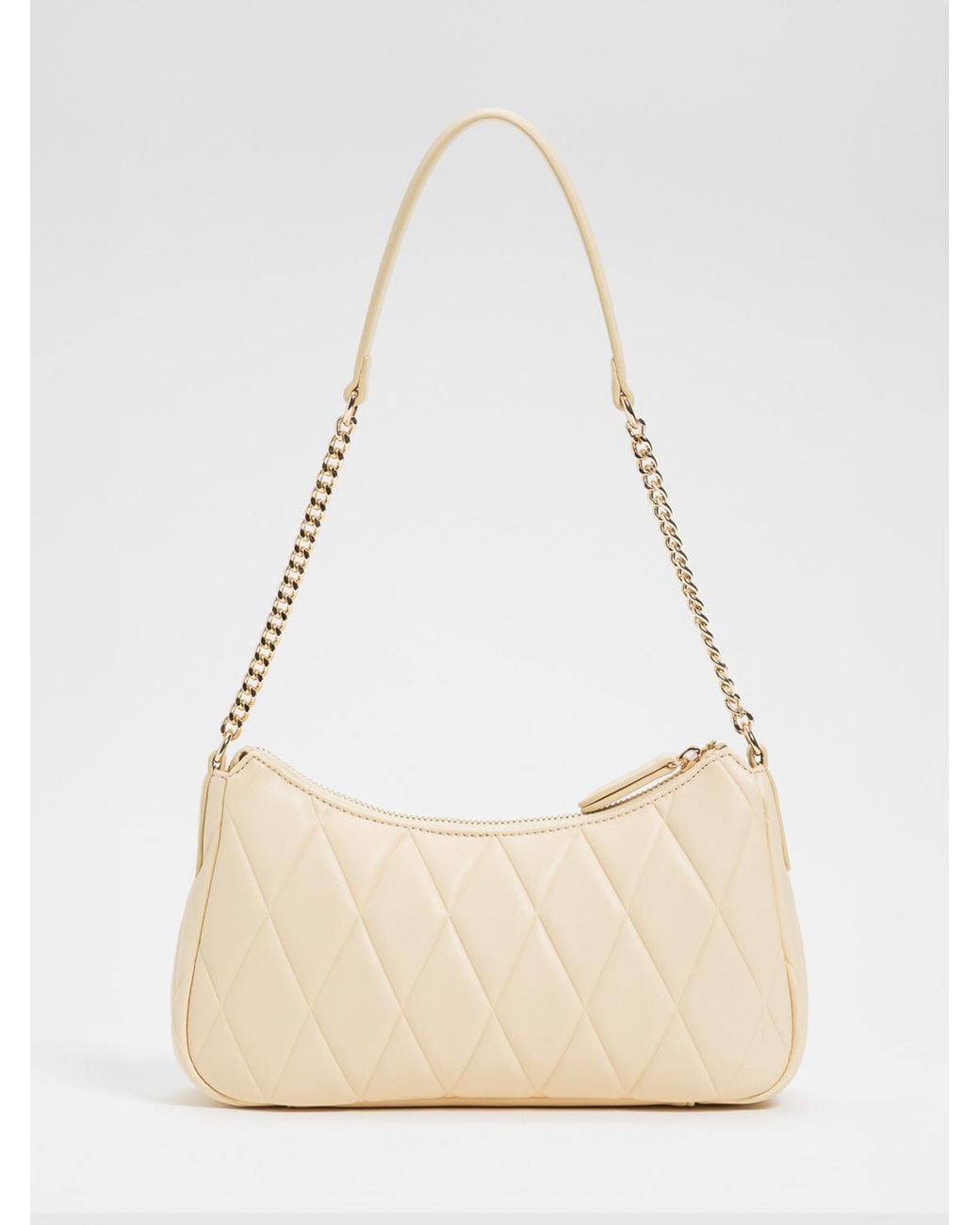 Twinset Natural Quilted Faux Leather Bag