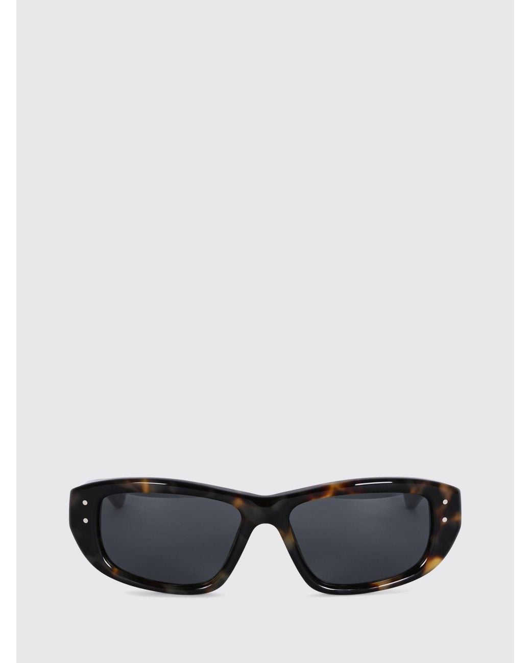 Balenciaga White Aviator Acetate Sunglasses With Contrast Monogram